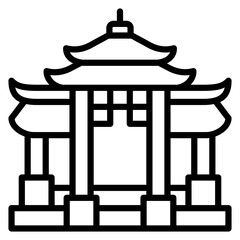 Temple Decoration  Icon Element For Design Graphic