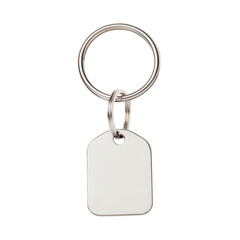Fototapeta premium Blank keychain tag ready for customization and personal use in various designs., isolated on a transparent background.