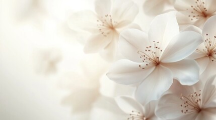 Soft White Flowers with Gentle Background Blur