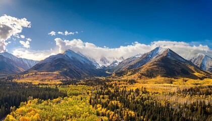 The essence of mountains shines through seasonal changes.  