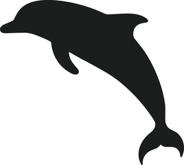 Elegant Dolphin Silhouette Vector Illustration
