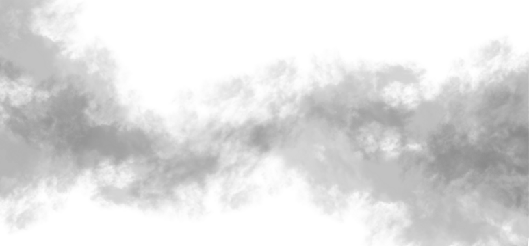 Black smoke or dark fog effect isolated on transparent PNG