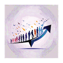 Leadership icon concept vector illustration