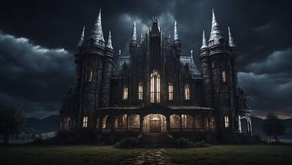 Fototapeta premium gothic cathedral in the night