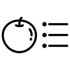 사과와 식단 아이콘