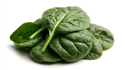 Obraz premium Fresh Green Spinach Leaves, Healthy and Nutritious