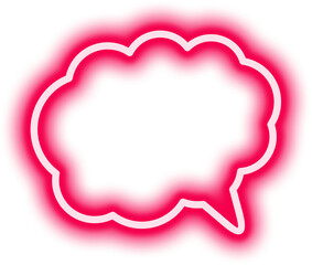 Neon Speech Bubble