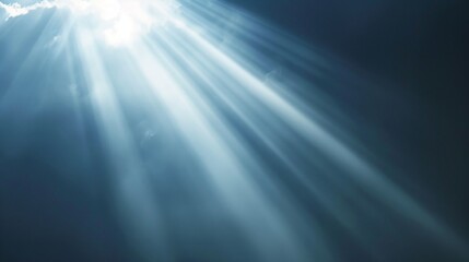 Background with sun rays breaking through the clouds, suitable for design of religious websites, covers of books about spirituality and meditation.