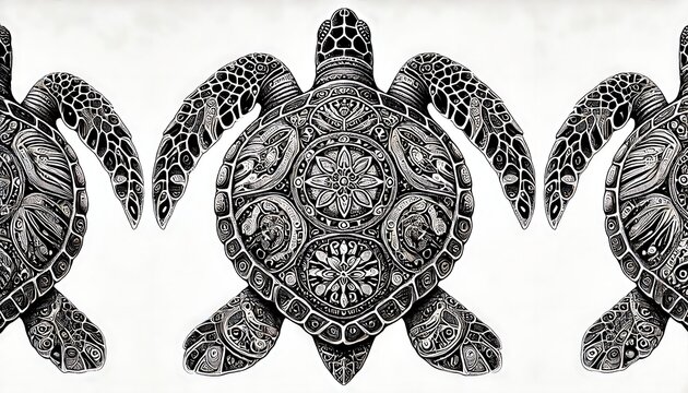 Ornate Turtle Drawing: Exploring Complex Patterns