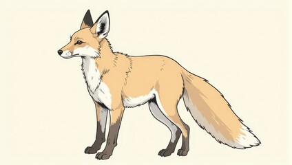 Obraz premium A vibrant red fox captivates from an intimate perspective. Its striking coat transitions from fiery red to soft brown, while its white chest glistens beneath lush foliage. Ears perked and eyes alert, 