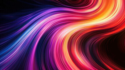 Vibrant Light Trails Gracefully Swirling Through Colorful Abstract Background