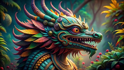 Majestic Quetzalcoatl:  Aztec God of the Wind and Wisdom, Candid Photography