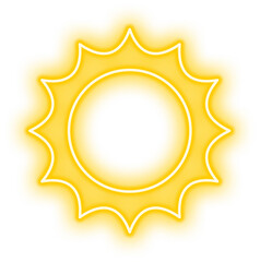 Neon Sun Art Line Sign