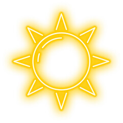 Neon Sun Art Line Sign