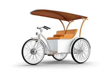 Fototapeta premium a modern pedicab with white background