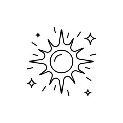 Outline Sun with Rays icon