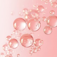 Fototapeta premium Soft Pink Background with Air Bubbles for Abstract Design