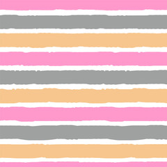 Vector seamless pattern. Colorful horizontal stripes with fuzzy edges