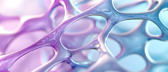 Abstract cellular structure digital art organic patterns vibrant colors close-up view biological concept