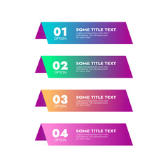 vector multicolored infographic template plate with text different sections of options