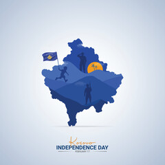 Kosovo Independence Day. Independence Day creative Design for social media post