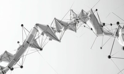 Forced perspective DNA strands with geometric shapes