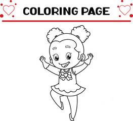 happy ballerina is dancing with one leg coloring page for kids
