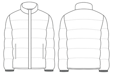 women puffer jacket vector Mockup template design  © GD TAWHIDUL