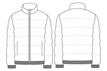 women puffer jacket vector Mockup template design  © GD TAWHIDUL