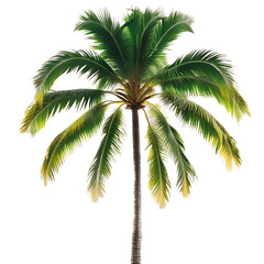 palm tree isolated on white