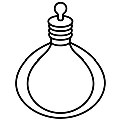  bulb base curve line art vector illustration 