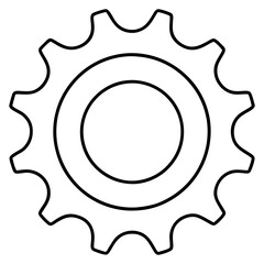 cogwheel groove line art vector illustration.