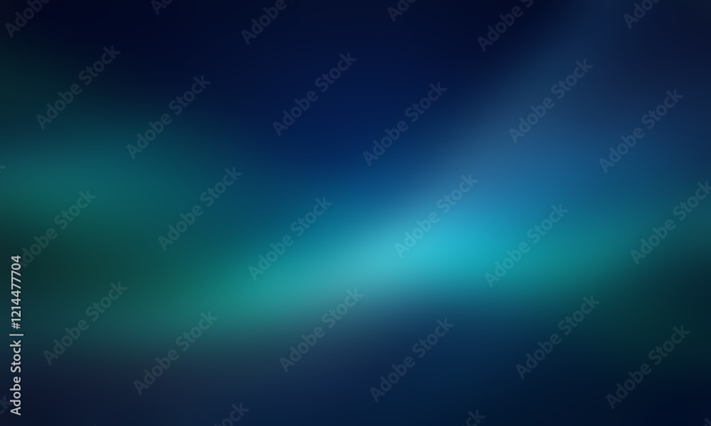 Wall mural blurred background filled with glowing light blue and green lines, dynamic particles of data constan
