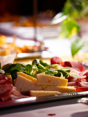Cheese and Greens on a Gourmet Platter