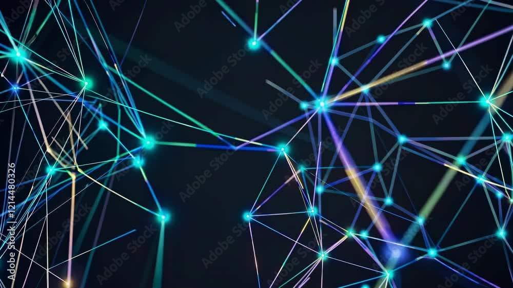 Aufkleber exploring the intricacies of digital networks in a vibrant technological landscape