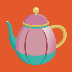 Obraz premium illustration of teapot and cup