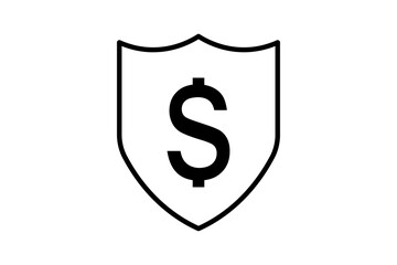 Safe money icon. icon related to Payment. suitable for web site, app, user interfaces, printable etc. line icon style. simple vector design editable
