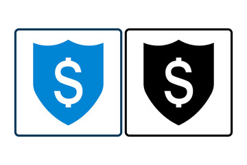 Safe money icon. icon related to Payment. suitable for web site, app, user interfaces, printable etc. solid icon style. simple vector design editable