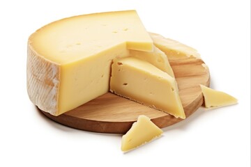 Authentic Fontina Cheese Slice from Italy's Aosta Valley. Made from Fresh Milk of Mountain-Pasture Grazing Cows. Perfect for Breakfast and Culinary Buffets