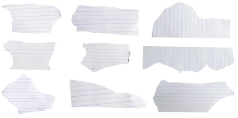 a white sheet of paper in one of them on an isolated white background