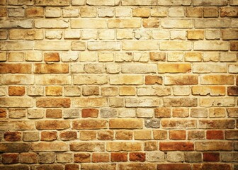 Fototapeta premium Minimalist Cream & Brick Wall Background: Textured Vintage Texture for Design Projects