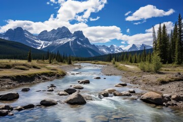 Canmore's Majestic Mountain Scenery: A Breathtaking Landscape of Lakes, Rivers & Snowy Peaks