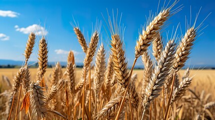 Fototapeta premium ears of wheat HD 8K wallpaper Stock Photographic Image