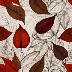 tropical leaf and many flowers seamles pattern 