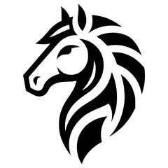 Fototapeta premium A noble horse head in tribal design
