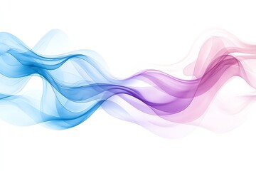 An artistic representation of flowing waves in blue and pink hues. Ideal for use in backgrounds, digital designs, and creative projects on a clean, white background.