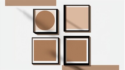 Fototapeta premium Photo frames on a white background