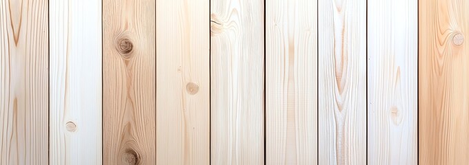 Fototapeta premium Collection of various wooden planks in light tones arranged vertically, showcasing the smooth textures and natural patterns, ideal for backgrounds or design projects.
