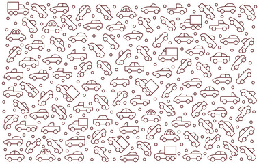 Abstract cars pattern. Wallpaper decoration. Vector illustration
