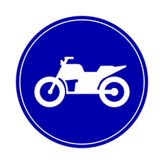 Mandatory path for motorcycles sign. road sign. Vector illustration.
